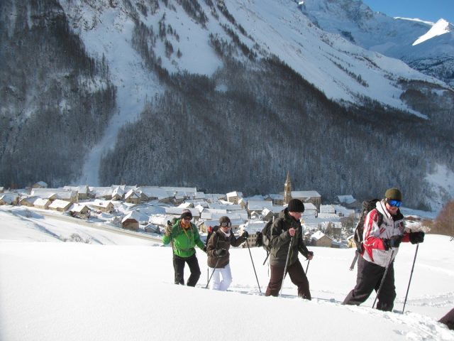 Parcours ski de randonnée raquette Aiguillon